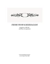 Scheherazade (Movement III) for Cello Solo and Piano P.O.D cover